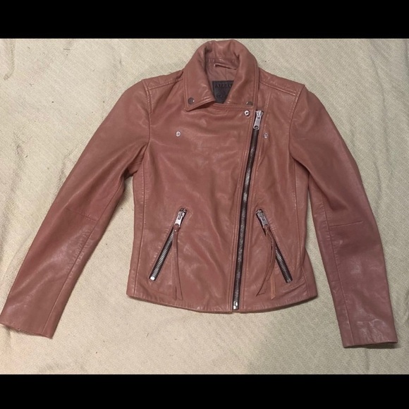 All Saints Dalby Jacket Salmon Size 0
